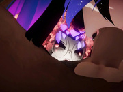 Ahegao Tattooed Gothic Mommy gives face fuck on Midnight Rooftop