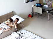 【稀有資源】家庭攝像頭黑客破解拍攝到的紋身哥沙發地上來回爆插性感騷貨女友 貌似逼癮很大啊 720P高清