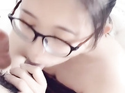 司语女神可爱制服装颜射